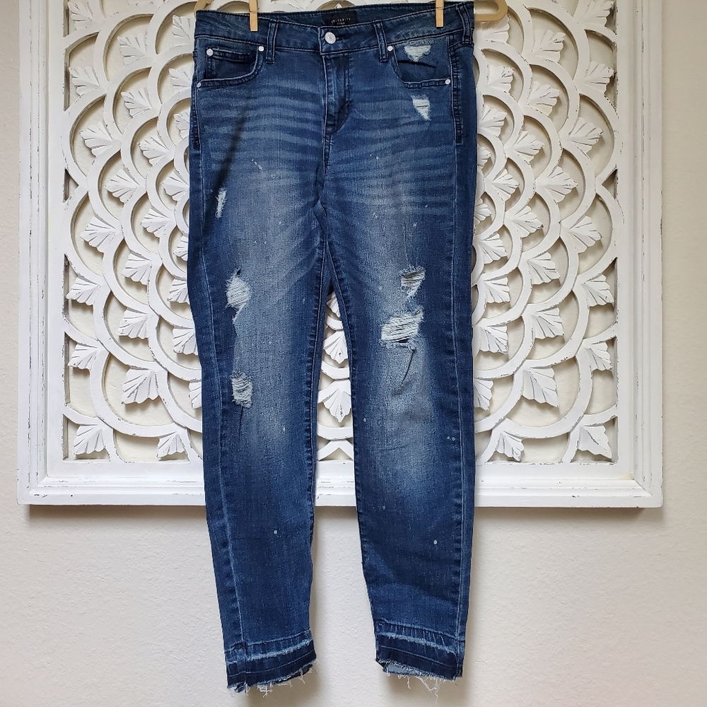 Celebrity Pink NWOT MidRise Skinny Denim Jeans Painters Distressed 11/30